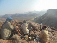 صورة من الارشيف لمقاتلي المقاومة في حيفان - تعز